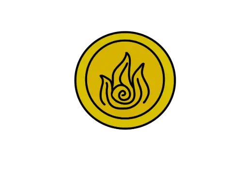 Fire Coin Sticker